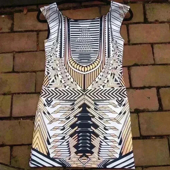 🌟 Blue gold stud pattern design dress body on - Picture 3 of 13